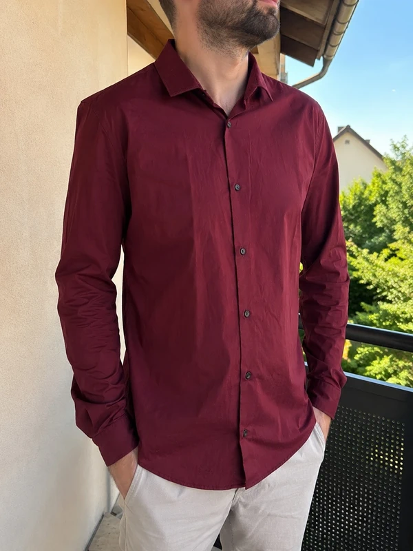 Chemise bordeaux