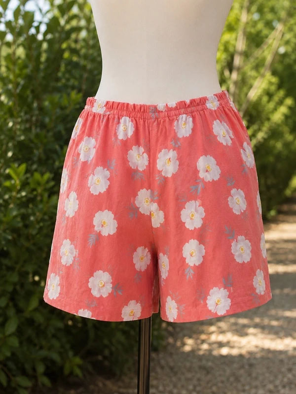 Short à fleurs